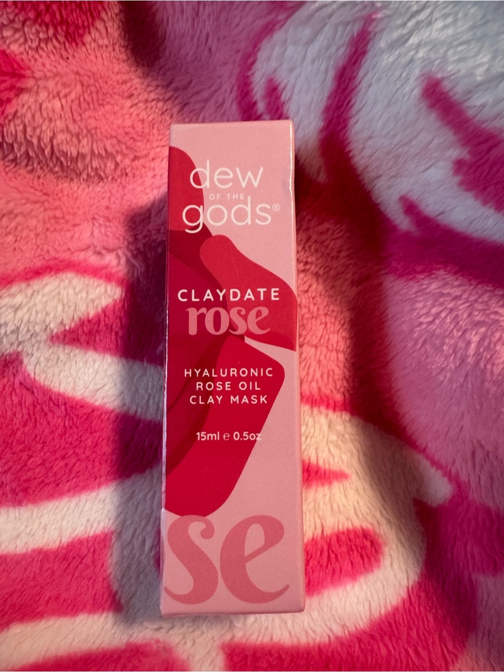 Dew of the Gods Claydate Rose Hyaluronic Rose Oil Clay Mask - 15ml New